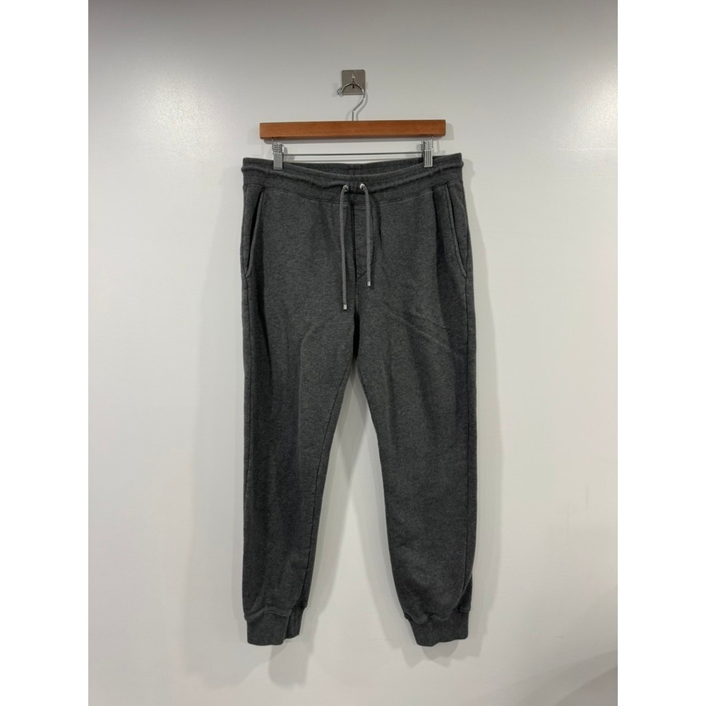 Dunhill London Men Grey Cotton Fleece Joggers Sweatpants Size Large